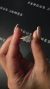 1.5 Carat Natural Trilogy Engagement Ring - Radiant Diamond