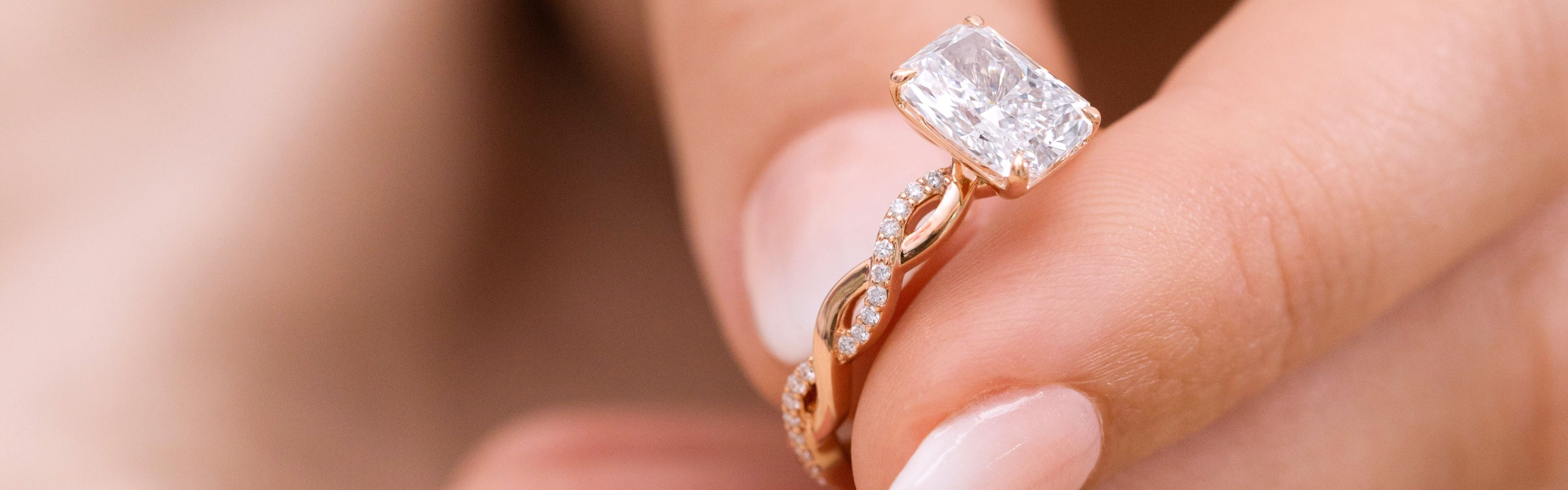 18 Carat Rose Gold Engagement Rings