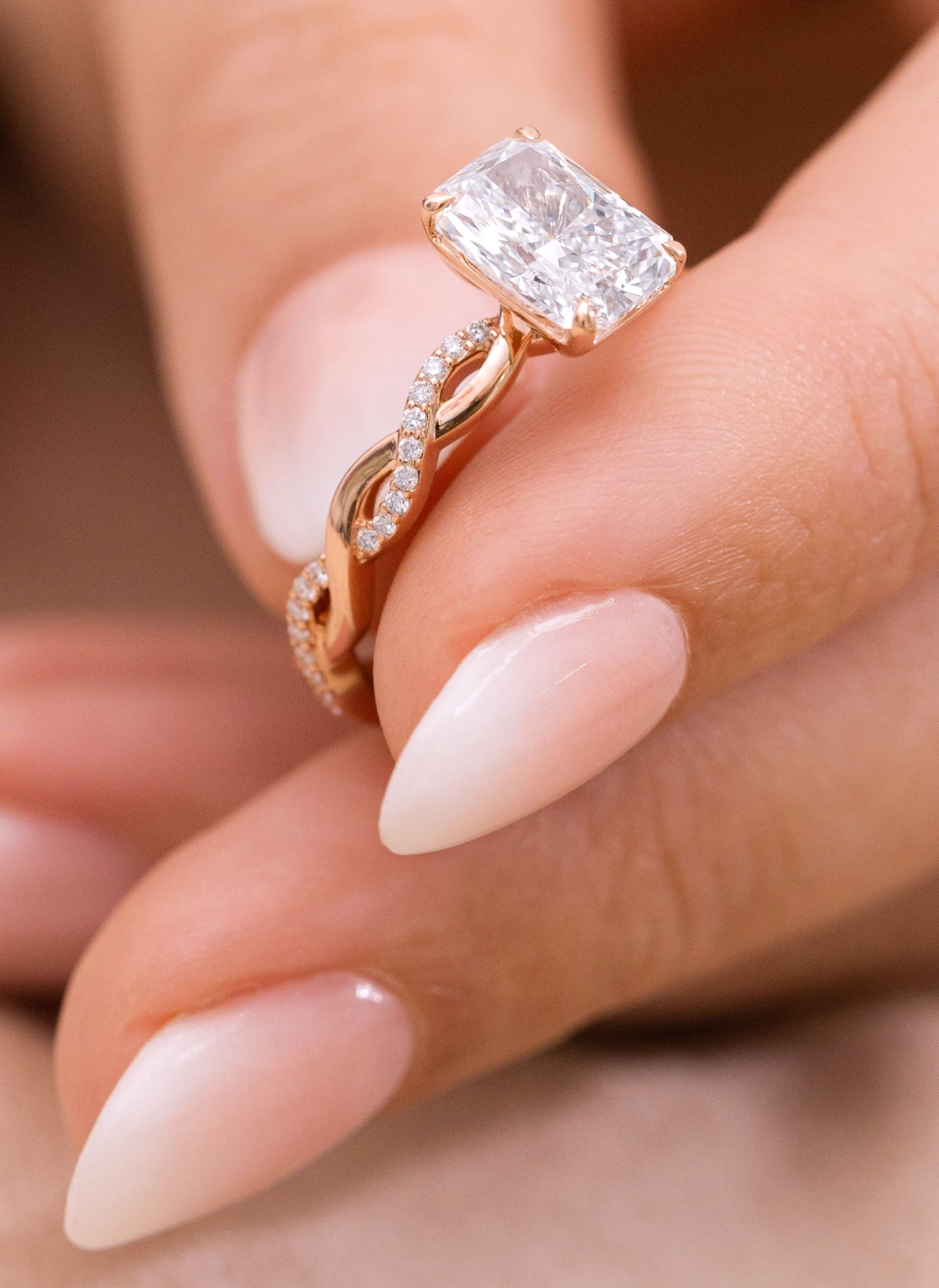 18 Carat Rose Gold Engagement Rings
