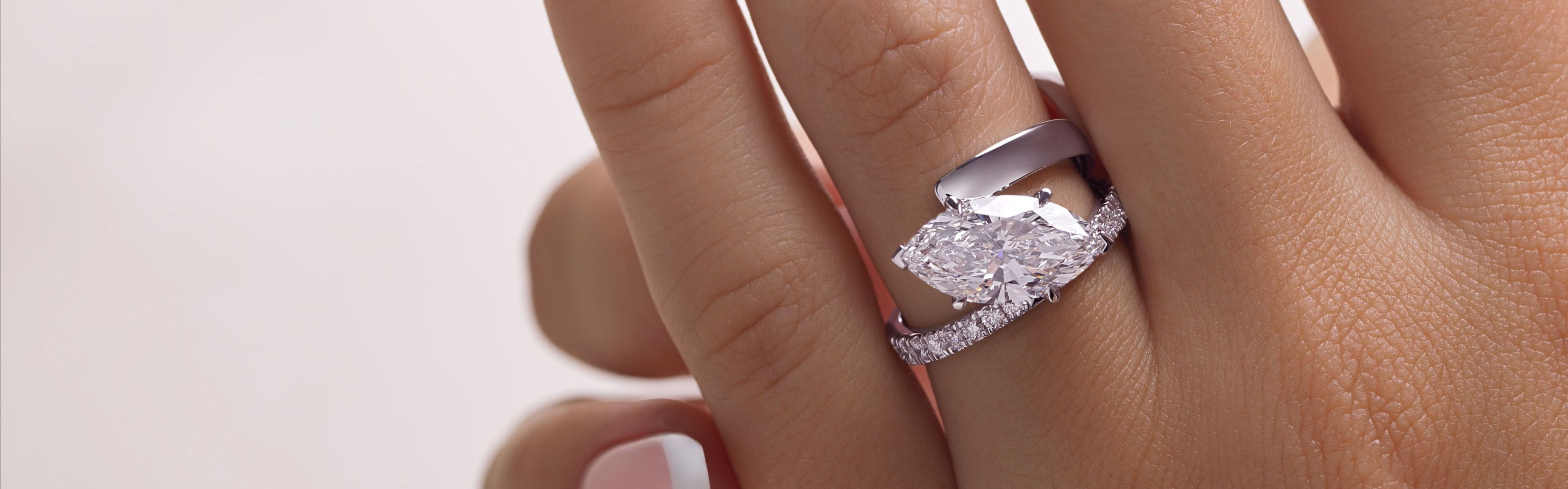 Marquise Diamond Engagement Rings