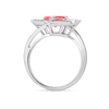 1.01ct Princess Lab-Grown Pink Diamond Halo Ring White Gold