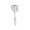 2.37ct Round Natural Green Sapphire Toi n Moi Ring White Gold