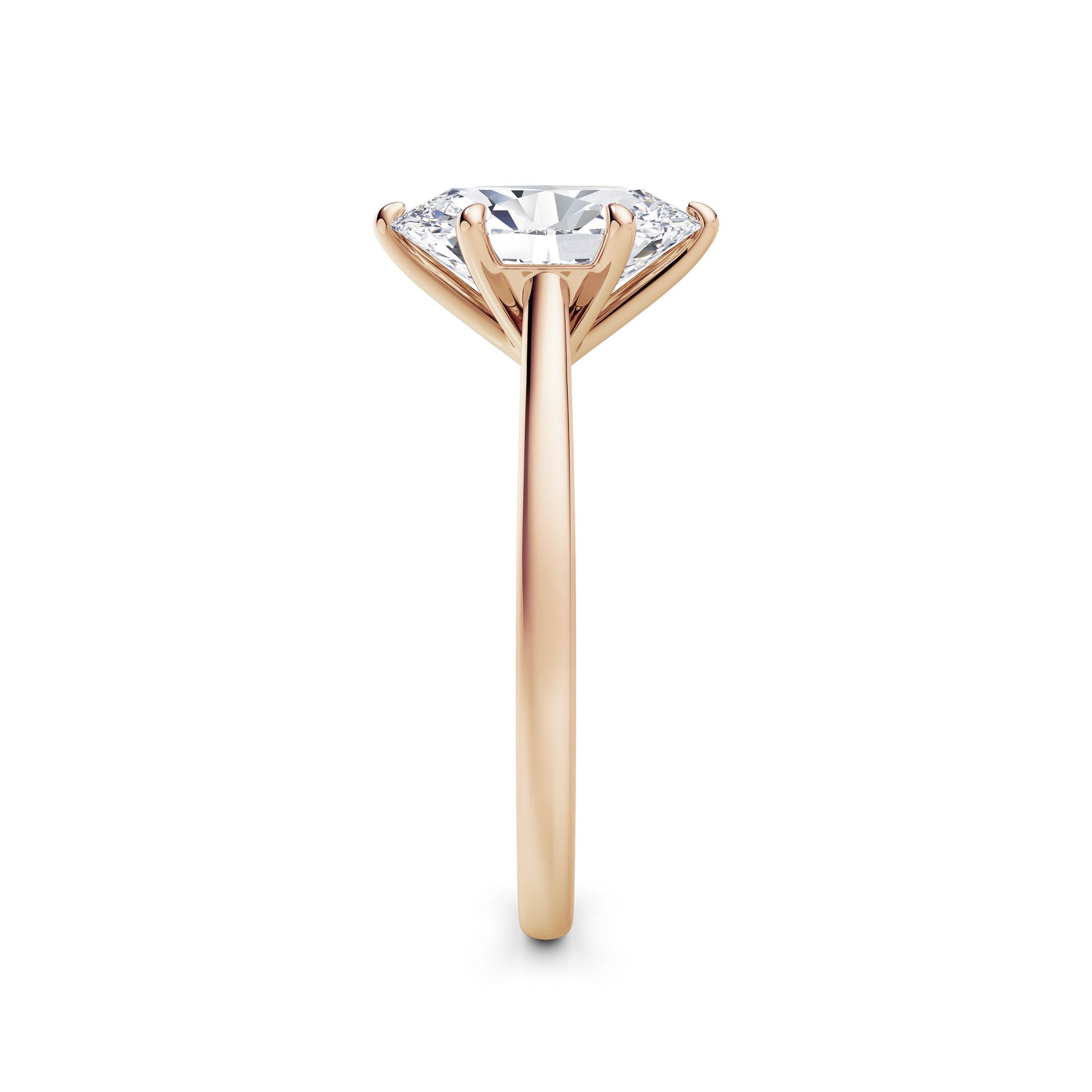 Abigail 18k Rose Gold Oval Solitaire