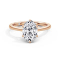 Abigail 18k Rose Gold Oval Solitaire