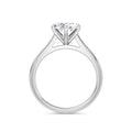Abigail 18k White Gold Oval Solitaire