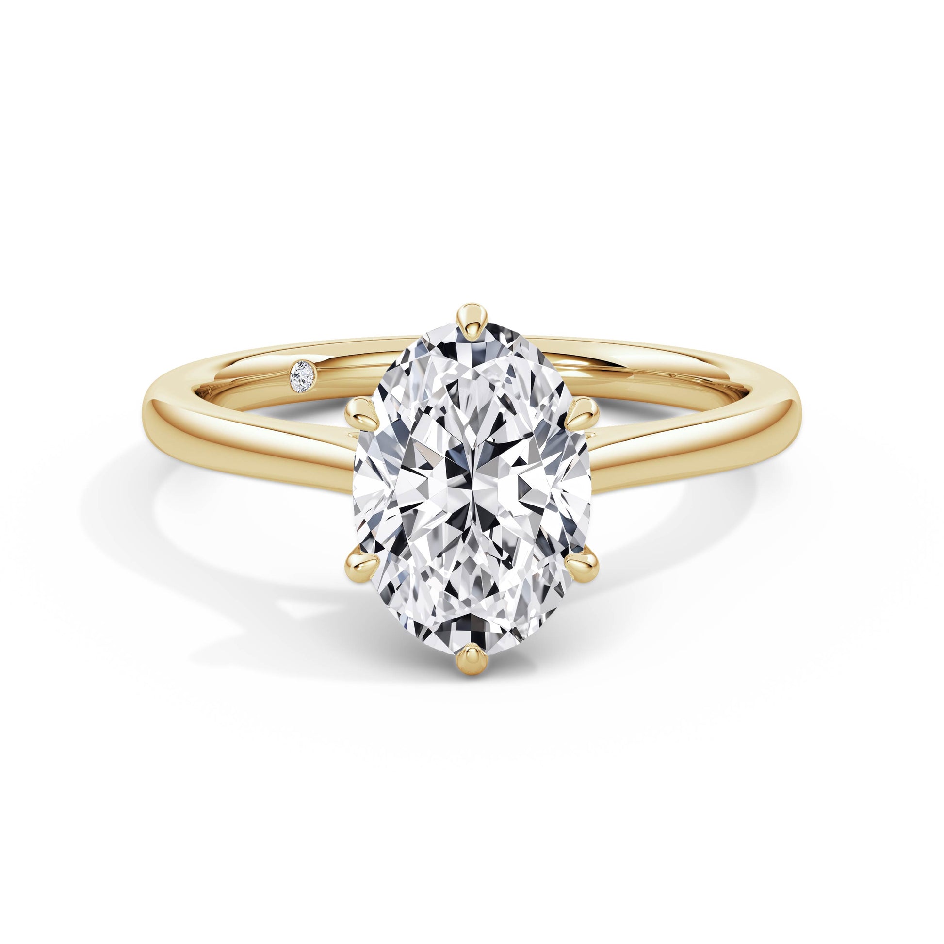 Abigail 18k Yellow Gold Oval Solitaire