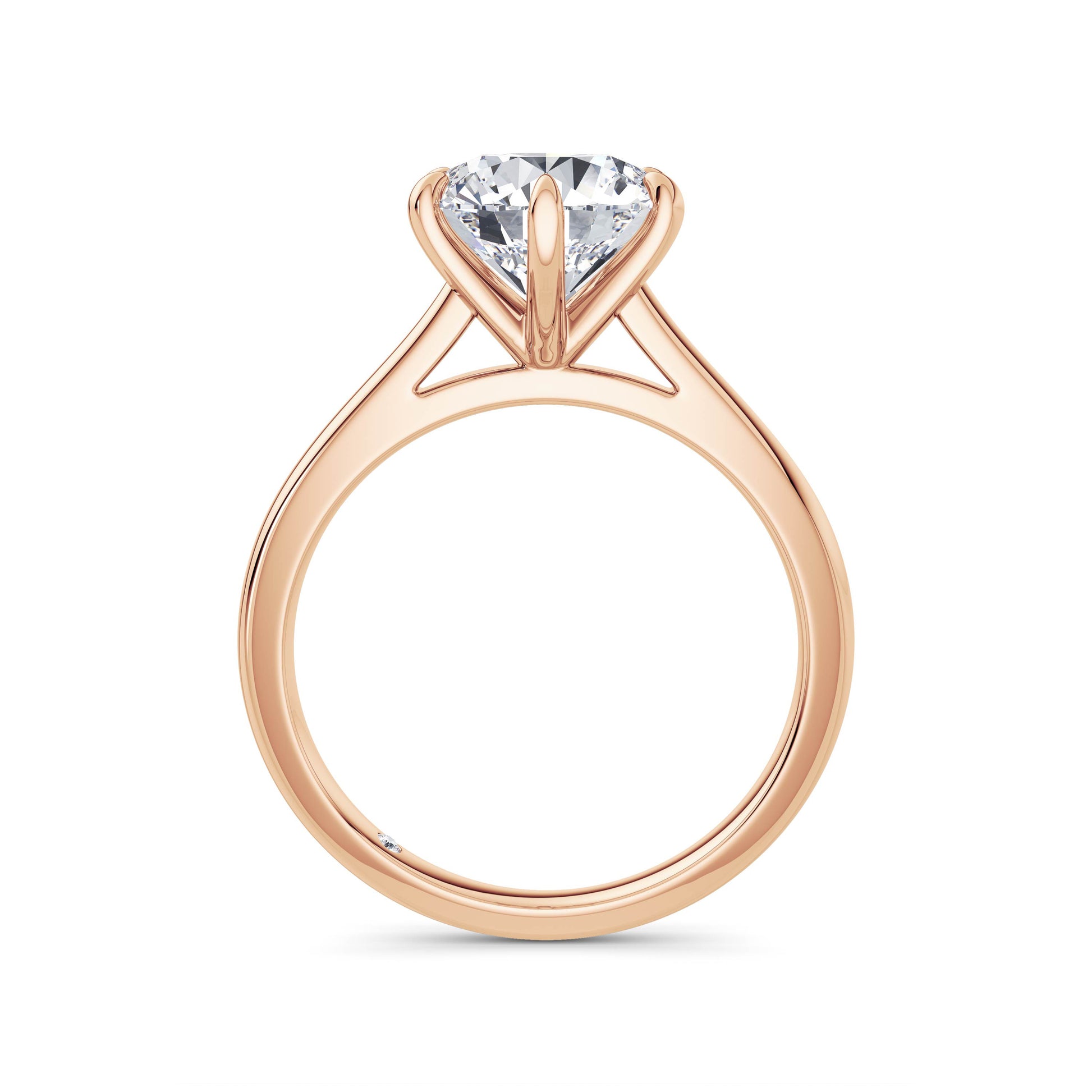 Abigail 18k Rose Gold Round Solitaire