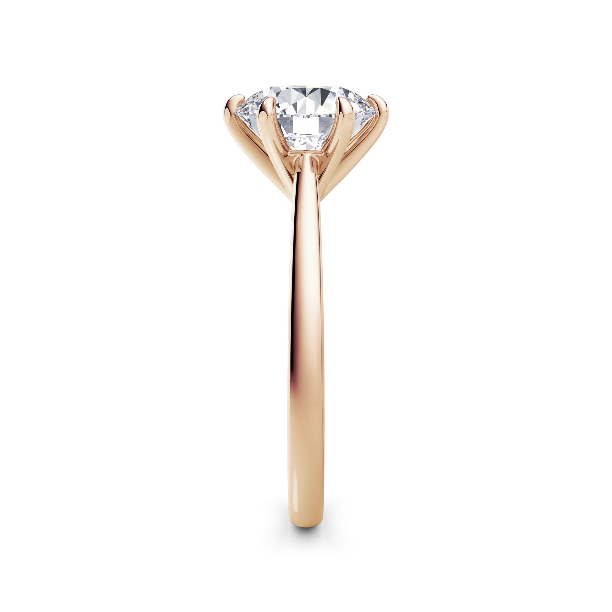 Abigail 18k Rose Gold Round Solitaire