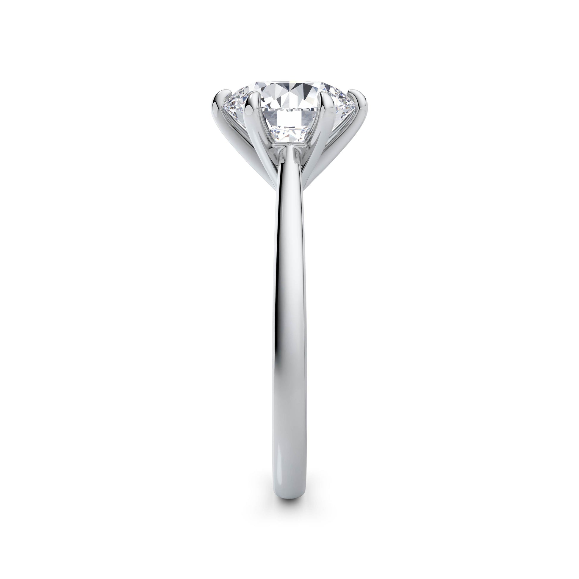 Abigail 18k White Gold Round Solitaire