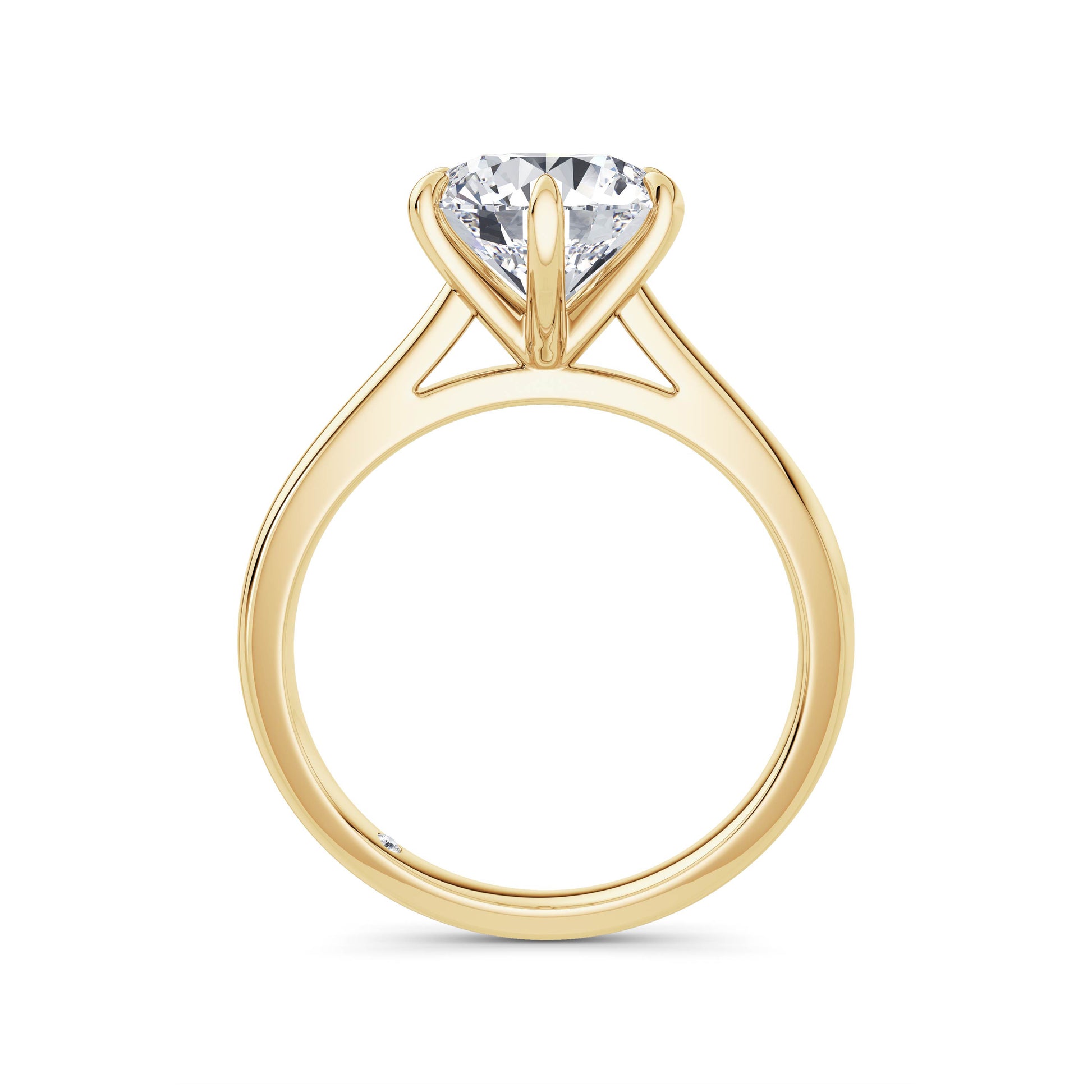 Abigail 18k Yellow Gold Round Solitaire