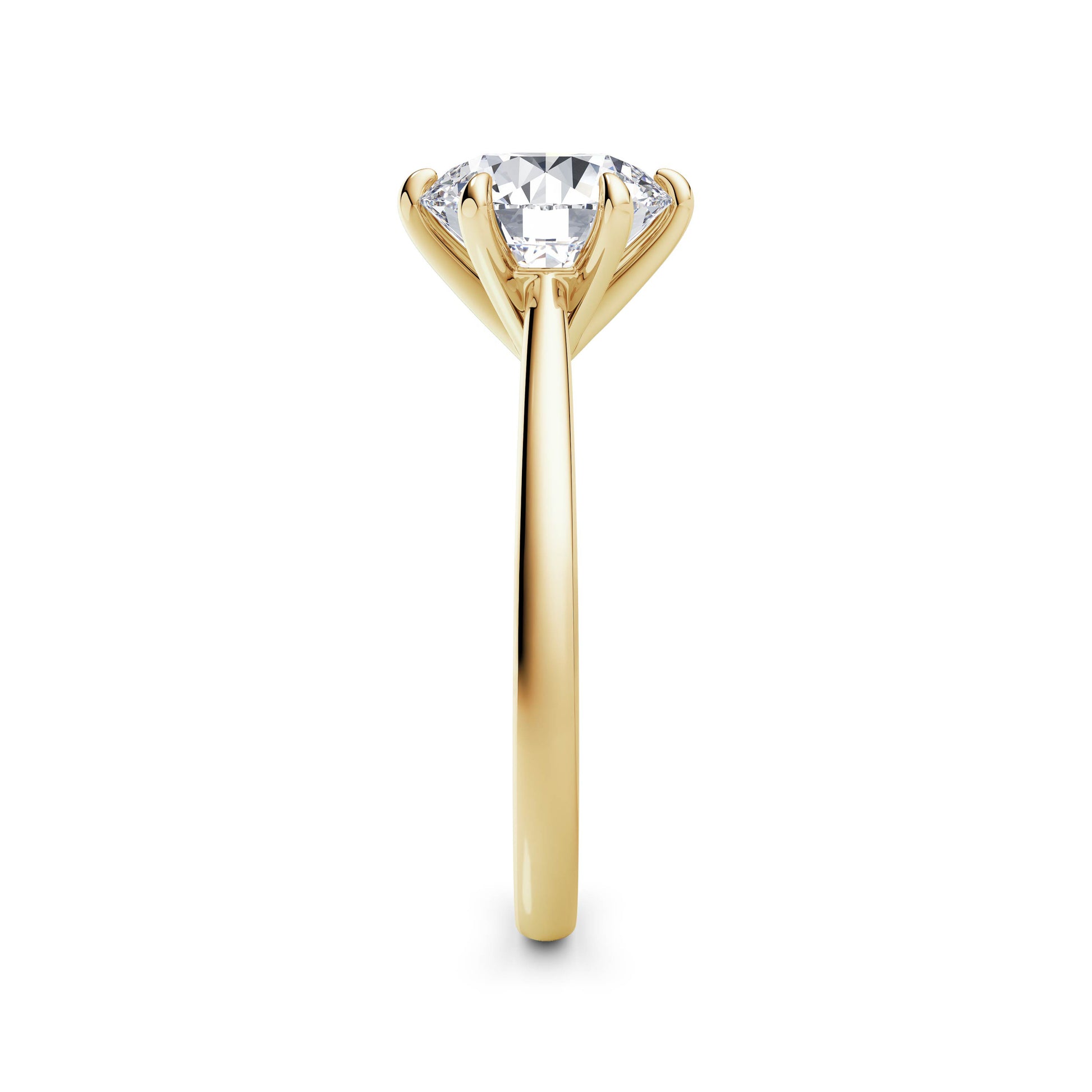 Abigail 18k Yellow Gold Round Solitaire