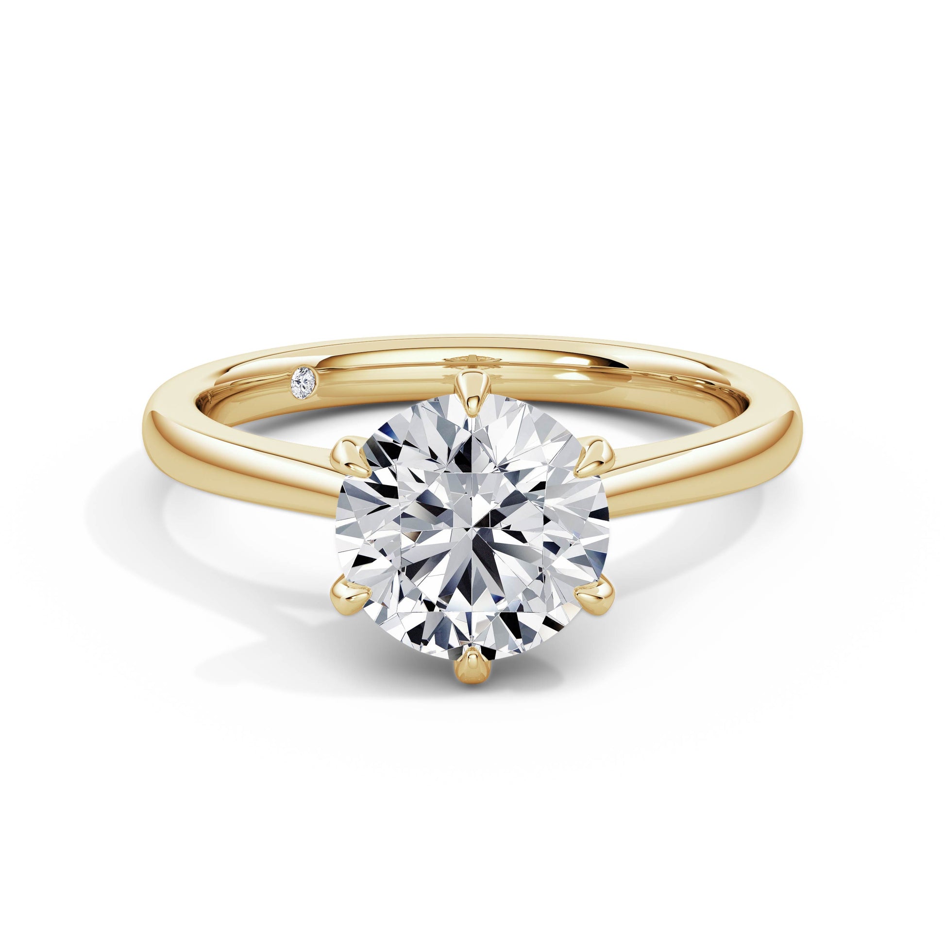 Abigail 18k Yellow Gold Round Solitaire