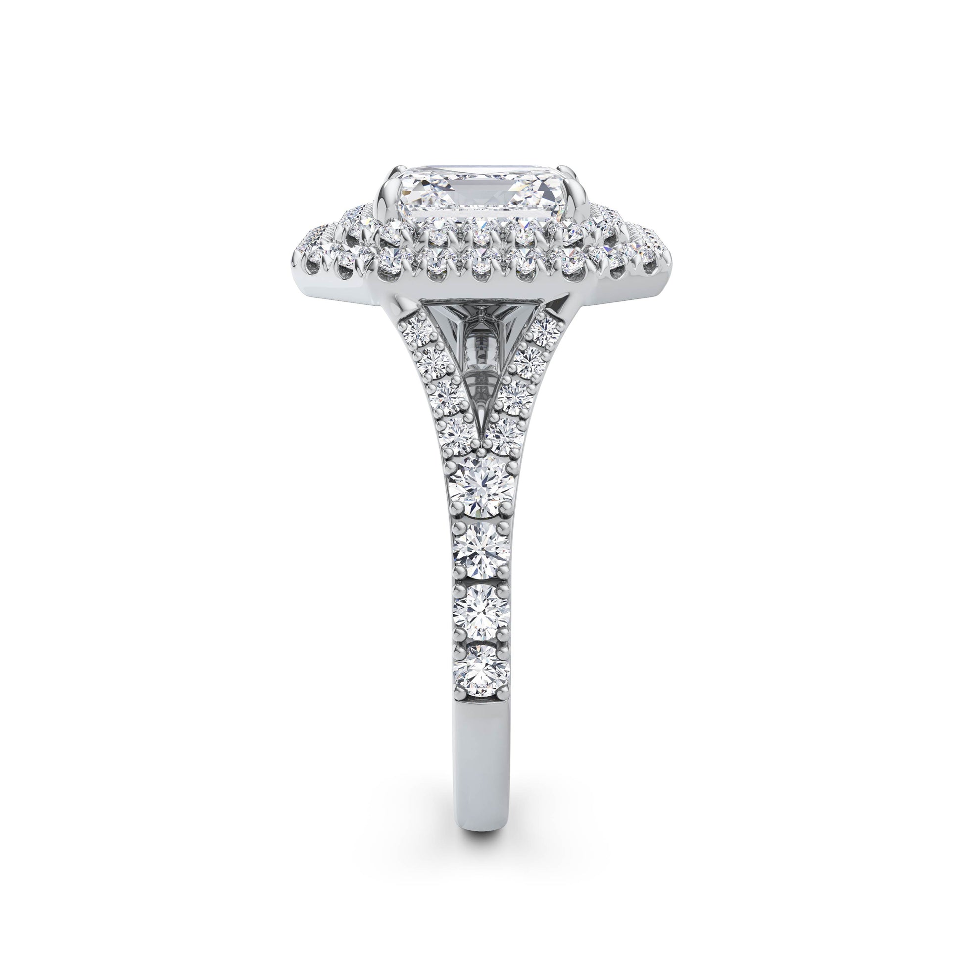 Aimee Platinum Asscher Halo