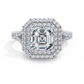 Aimee Platinum Asscher Halo