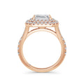 Aimee 18k Rose Gold Asscher Halo