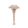 Aimee 18k Rose Gold Asscher Halo