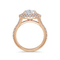 Aimee 18k Rose Gold Cushion Halo