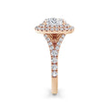 Aimee 18k Rose Gold Cushion Halo