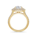 Aimee 18k Yellow Gold Cushion Halo