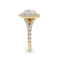 Aimee 18k Yellow Gold Cushion Halo