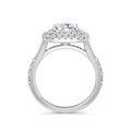 Aimee Platinum Elongated Cushion Halo