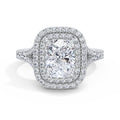 Aimee Platinum Elongated Cushion Halo