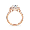 Aimee 18k Rose Gold Elongated Cushion Halo