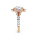 Aimee 18k Rose Gold Elongated Cushion Halo