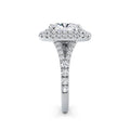 Aimee 18k White Gold Elongated Cushion Halo