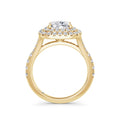 Aimee 18k Yellow Gold Elongated Cushion Halo