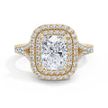 Aimee 18k Yellow Gold Elongated Cushion Halo
