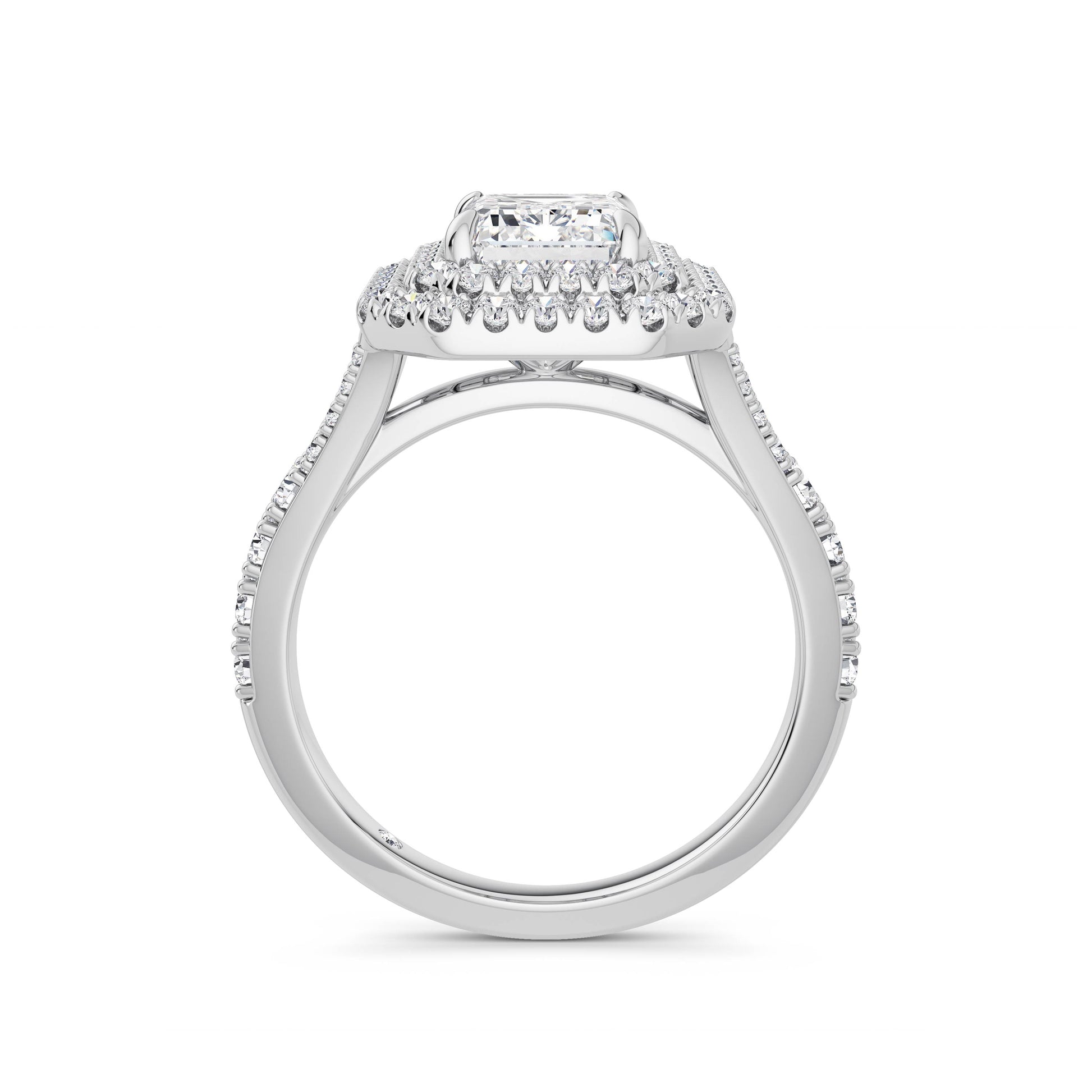 Aimee Platinum Emerald Halo