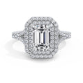 Aimee Platinum Emerald Halo