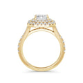 Aimee 18k Yellow Gold Emerald Halo