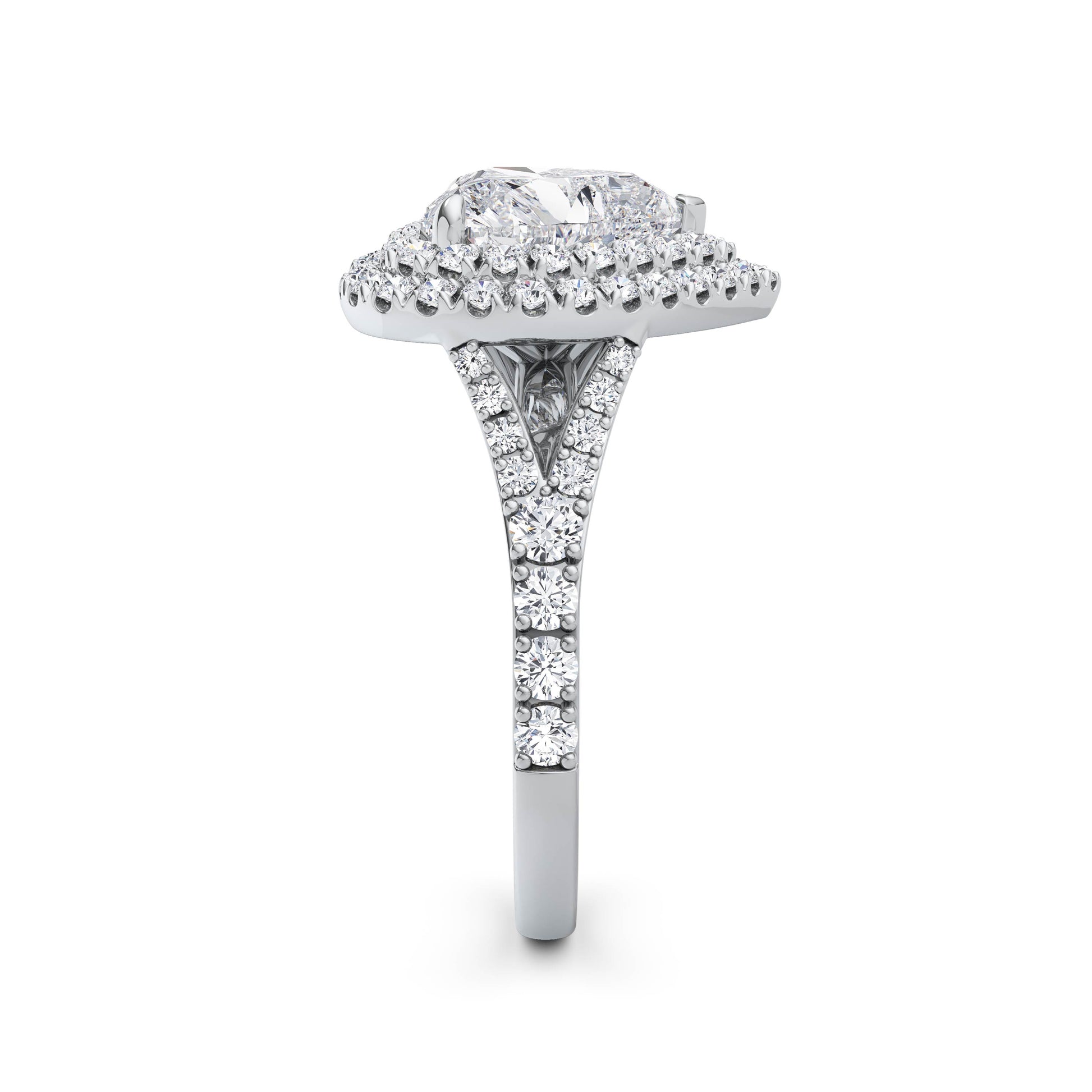 Aimee Platinum Heart Halo