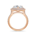 Aimee 18k Rose Gold Heart Halo