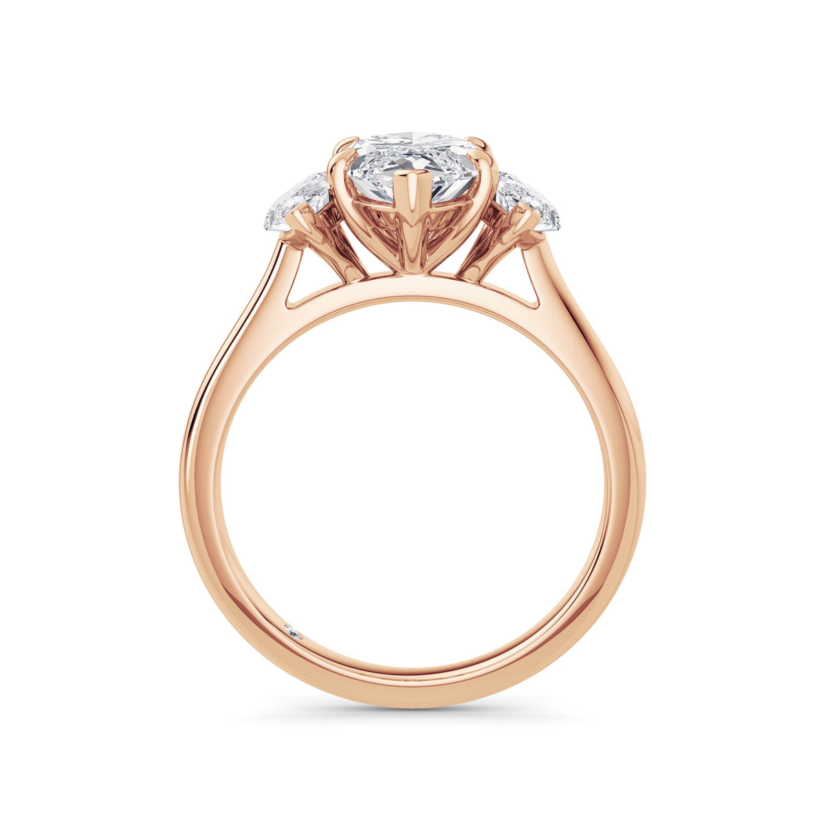 Aimee 18k Rose Gold Marquise Trilogy