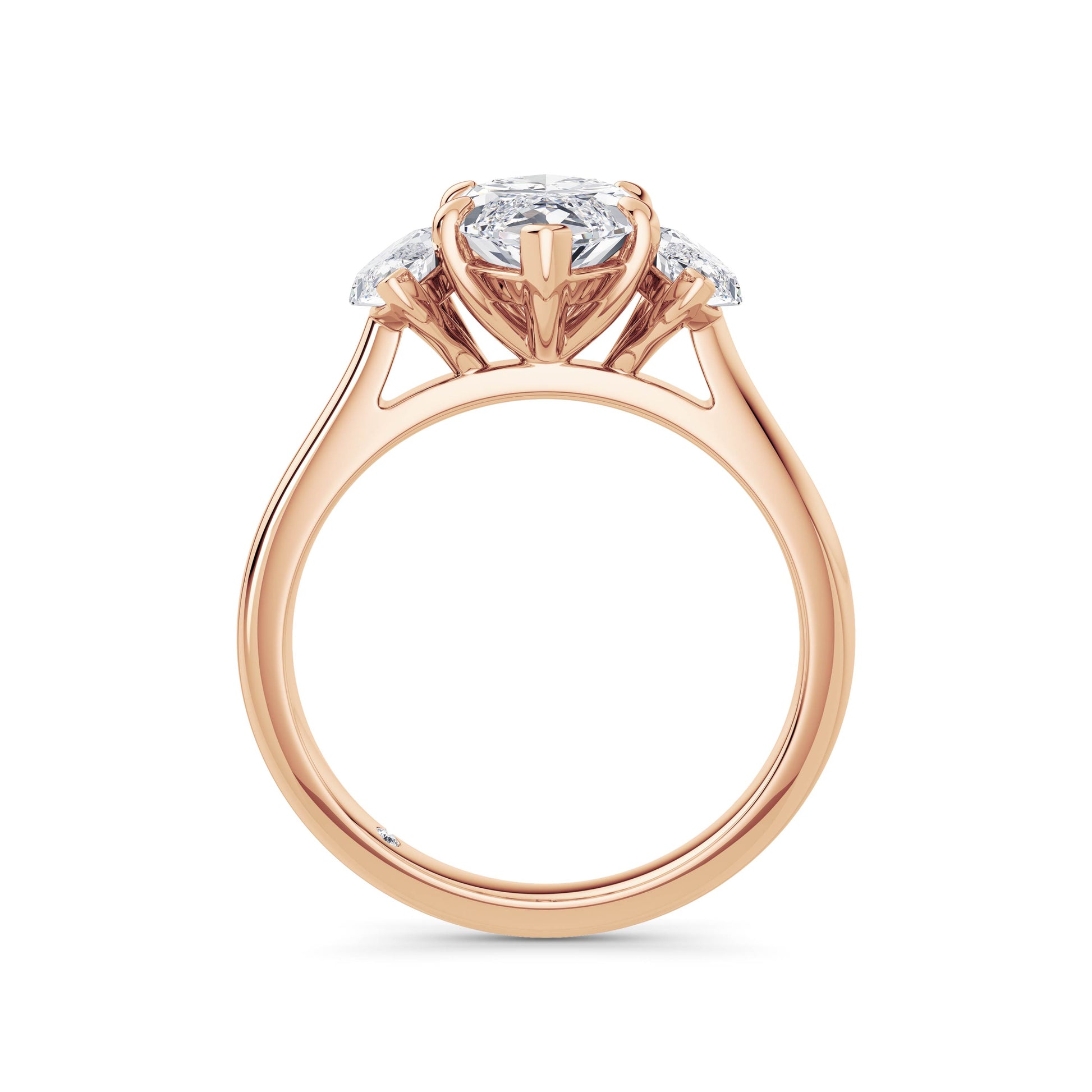 Aimee 18k Rose Gold Marquise Trilogy