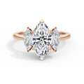 Aimee 18k Rose Gold Marquise Trilogy