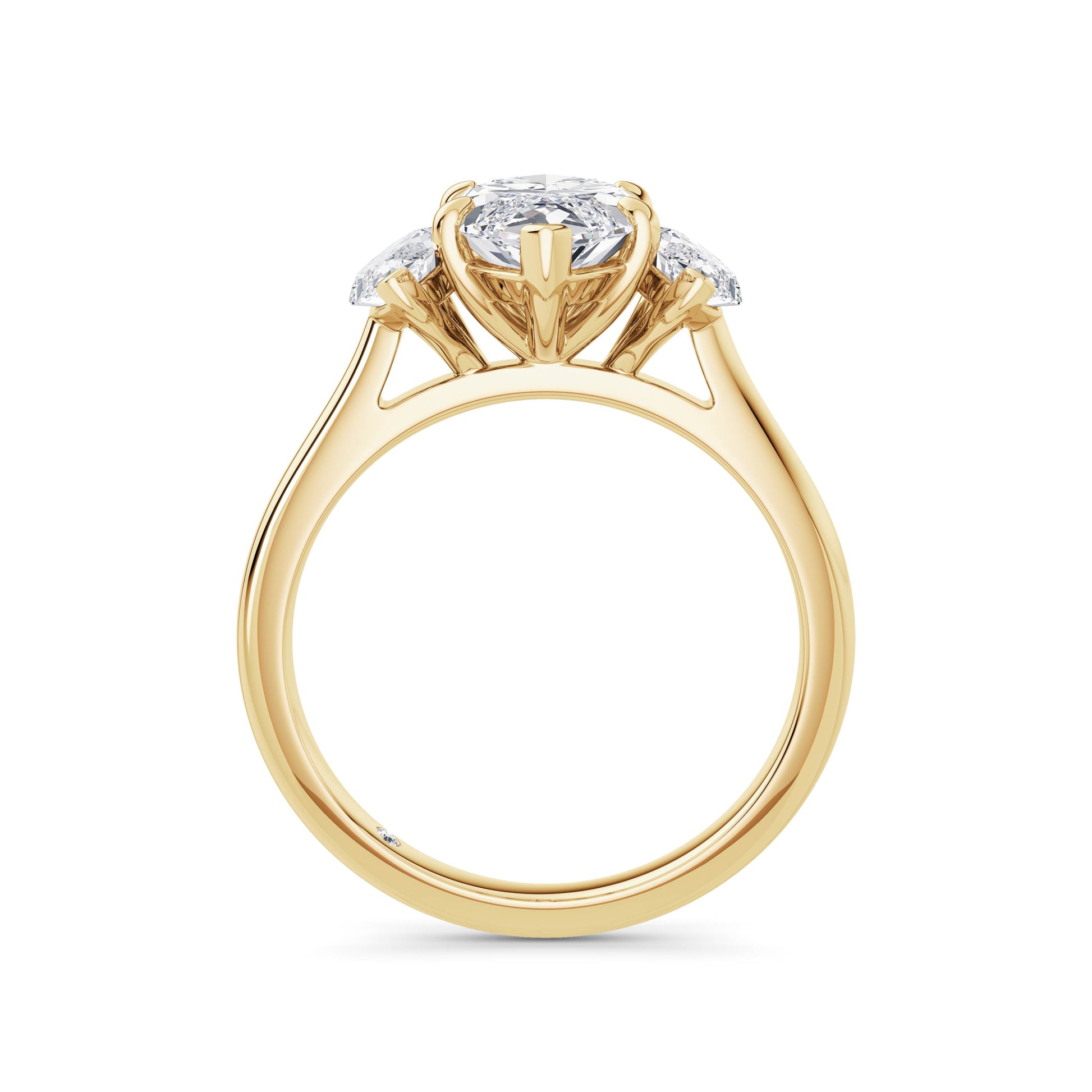 Aimee 18k Yellow Gold Marquise Trilogy