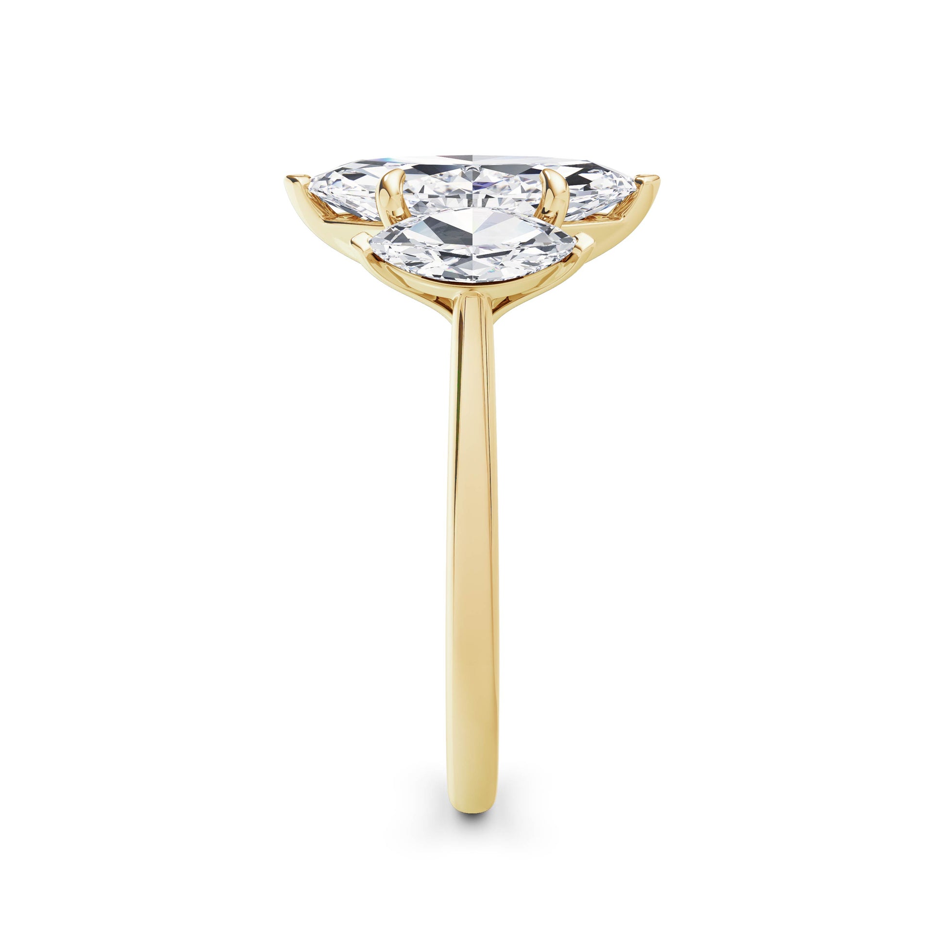 Aimee 18k Yellow Gold Marquise Trilogy