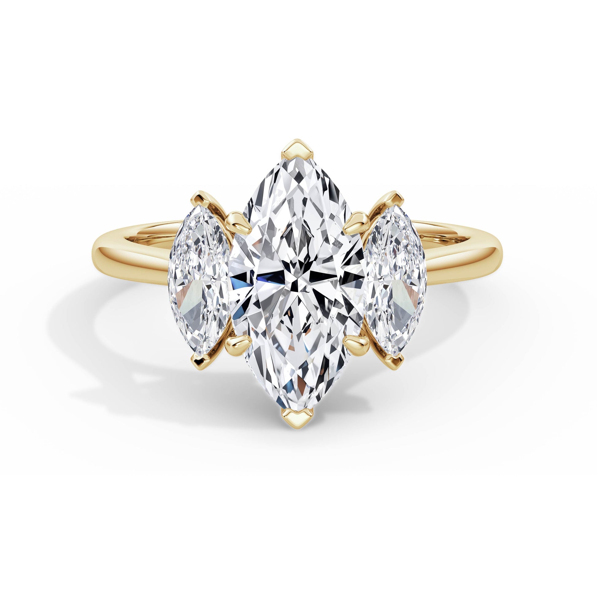 Aimee 18k Yellow Gold Marquise Trilogy