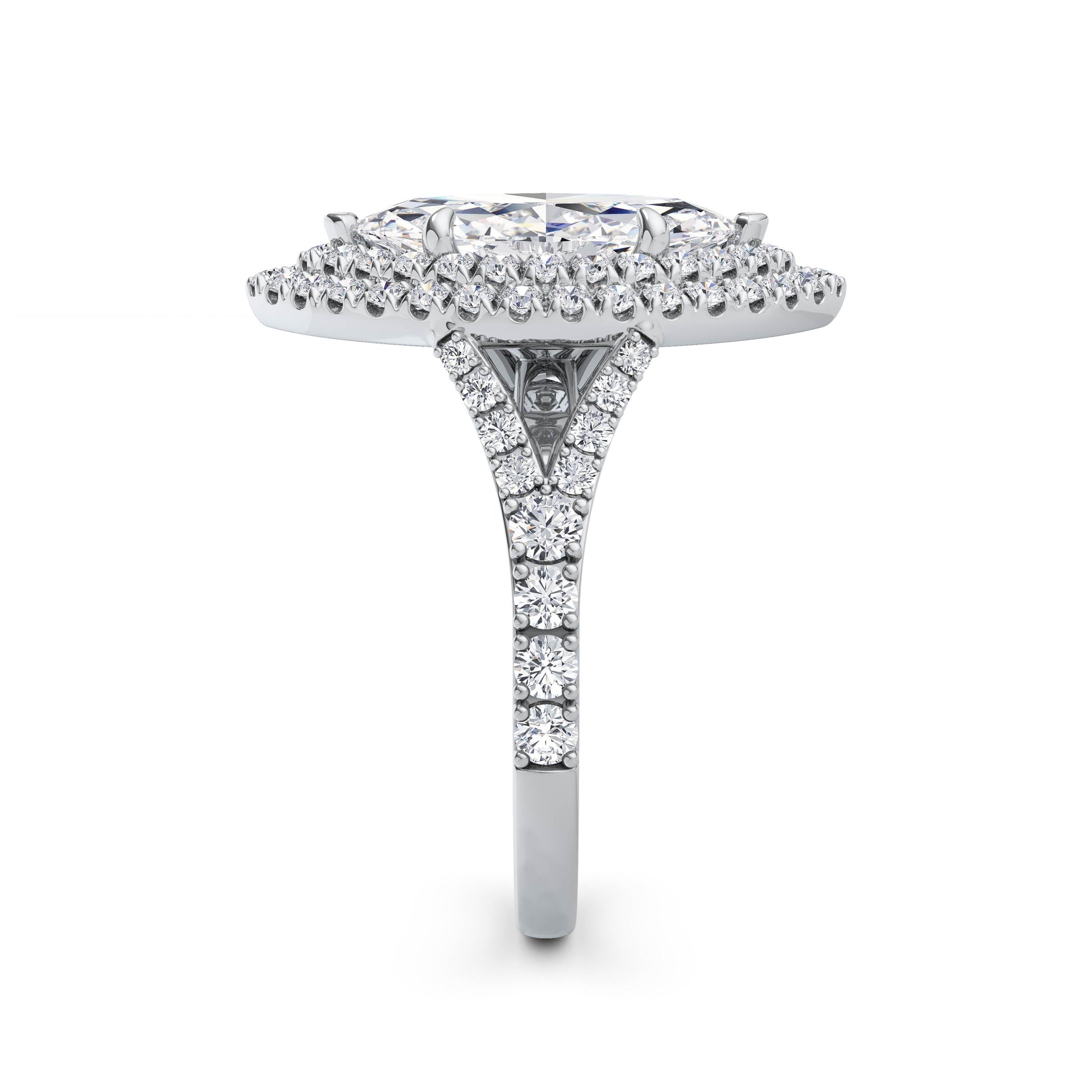 Aimee Platinum Marquise Halo