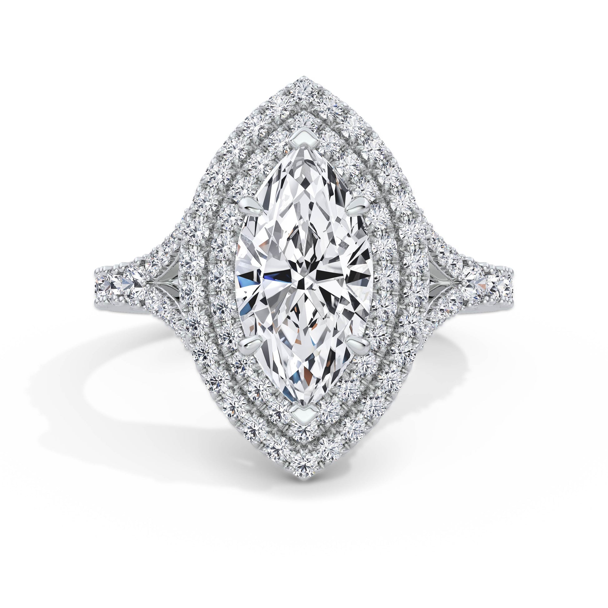 Aimee Platinum Marquise Halo