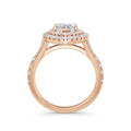 Aimee 18k Rose Gold Marquise Halo