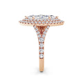 Aimee 18k Rose Gold Marquise Halo