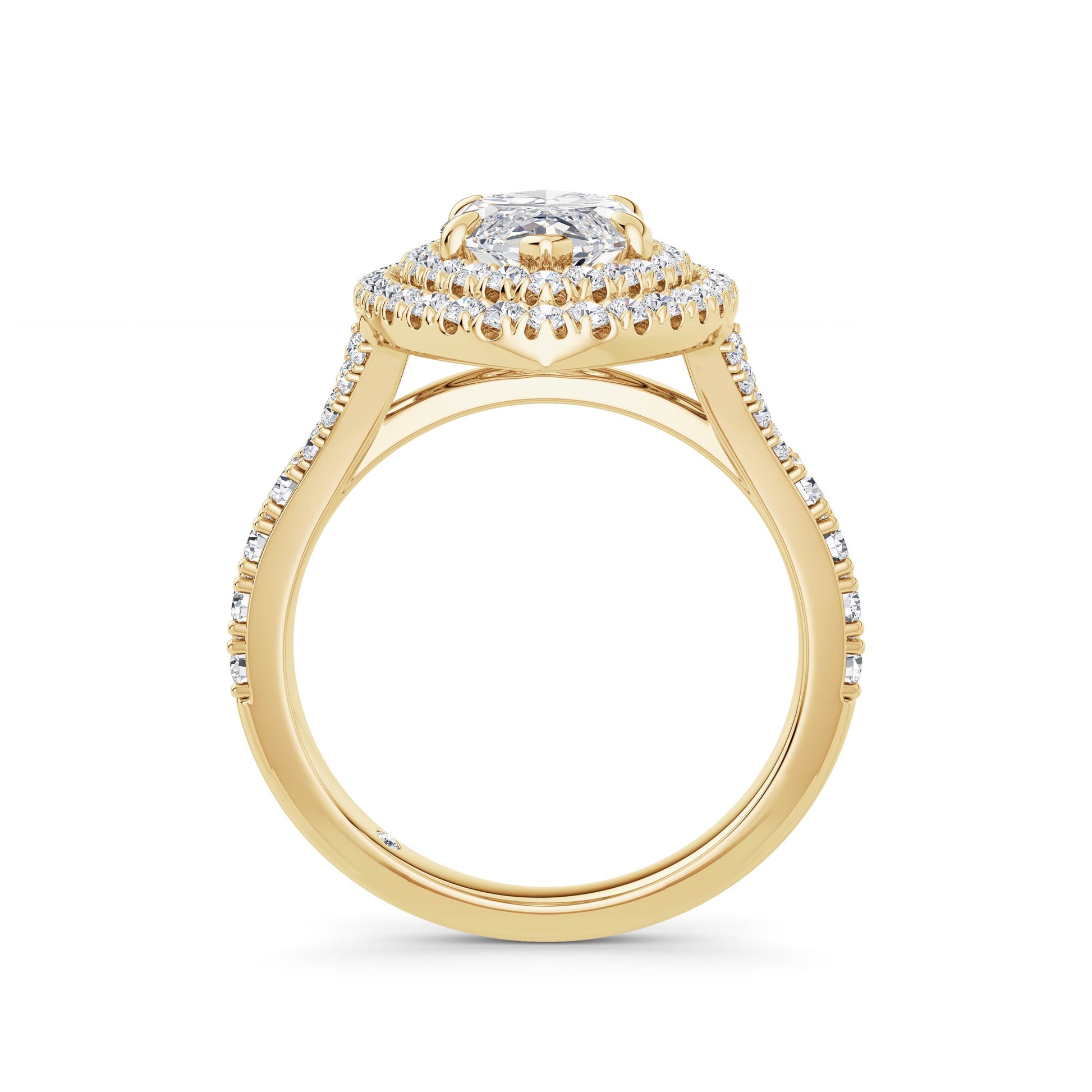Aimee 18k Yellow Gold Marquise Halo