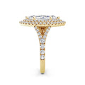 Aimee 18k Yellow Gold Marquise Halo