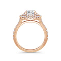 Aimee 18k Rose Gold Oval Halo
