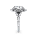 Aimee 18k White Gold Oval Halo